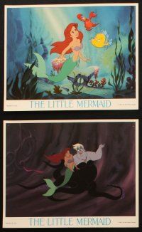 5d146 LITTLE MERMAID 6 8x10 mini LCs '89 great images of Ariel & cast, Disney underwater cartoon!