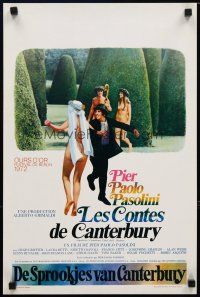 5e351 CANTERBURY TALES Belgian '71 Pier Paolo Pasolini, sexy naked people cavorting in garden!