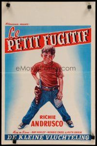 5e392 LITTLE FUGITIVE Belgian '53 Richie Andrusco runs away from home to Coney Island!