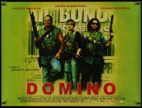 5e766 DOMINO British quad '05 Keira Knightley in title role, Mickey Rourke & Edgar Ramirez!