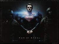 5e814 MAN OF STEEL teaser DS British quad '13 Henry Cavill in title role as Superman handcuffed!