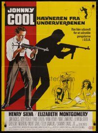 5e686 JOHNNY COOL Danish '63 Henry Silva, sexy Bewitched star Elizabeth Montgomery in film noir!