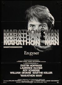 5e697 MARATHON MAN Danish '76 cool image of Dustin Hoffman, John Schlesinger classic thriller!