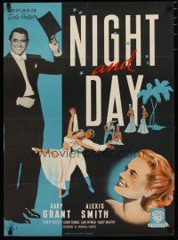 5e703 NIGHT & DAY Danish '46 Cary Grant as composer Cole Porter who loves sexy Alexis Smith!