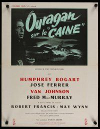 5e452 CAINE MUTINY French 23x32 '54 Humphrey Bogart, Jose Ferrer, Van Johnson & Fred MacMurray!