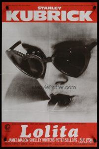 5e472 LOLITA French 23x32 R81 Stanley Kubrick, sexy Sue Lyon with heart sunglasses & lollipop!