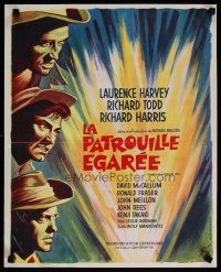 5e511 JUNGLE FIGHTERS French 15x21 '60 different Grinsson art of Laurence Harvey, Todd & Harris!
