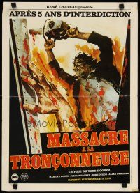 5e535 TEXAS CHAINSAW MASSACRE French 15x21 '82 Tobe Hooper cult classic slasher horror!