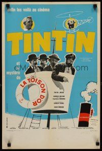 5e536 TINTIN ET LE MYSTERE DE LA TOISON D'OR French 15x21 '61Talbot as Tintin, Tealdi art!