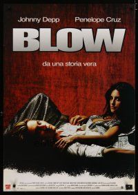 5e149 BLOW Italian 1sh '01 Johnny Depp & Penelope Cruz in cocaine biography!