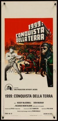 5e162 CONQUEST OF THE PLANET OF THE APES Italian locandina '73 Roddy McDowall, apes are revolting!