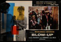5e175 BLOW-UP Italian photobusta '67 Antonioni, Vanessa Redgrave, David Hemmings at party!