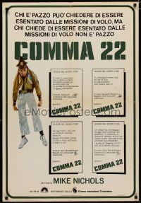 5e153 CATCH 22 Italian 26x37 pbusta '71 directed by Mike Nichols, from novel by Joseph Heller!