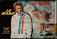 5e156 LE MANS English Italian 26x38 pbusta '71 great images of race car driver Steve McQueen!