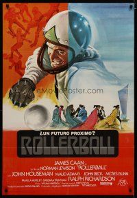 5e109 ROLLERBALL Spanish '75 completely different art of James Caan by Marti, Clave & Pico!