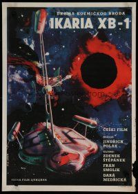 5e146 VOYAGE TO THE END OF THE UNIVERSE Yugoslavian '64 AIP, Ikarie XB 1, outer space sci-fi art!