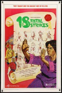 5f005 18 FATAL STRIKES 1sh '81 martial arts, they taught him the ancient way of killing!