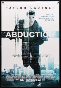 5f018 ABDUCTION advance DS 1sh '11 John Singleton directed, cool image of Taylor Lautner!
