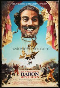 5f021 ADVENTURES OF BARON MUNCHAUSEN 1sh '89 directed by Terry Gilliam, great artwork!