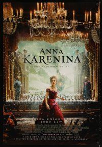 5f043 ANNA KARENINA advance DS 1sh '12 cool image of sexy Keira Knightley in title role!