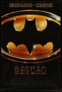 5f080 BATMAN style C 1sh '89 directed by Tim Burton, cool image of Bat logo!