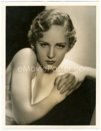 5g043 MADGE EVANS deluxe 10x13 still '30s sexy close portrait wearing low-cut dress by Hurrell!