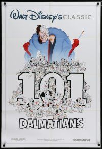5h640 ONE HUNDRED & ONE DALMATIANS DS 1sh R91 most classic Walt Disney canine family cartoon!