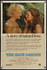 5h118 BLUE LAGOON 1sh '80 sexy young Brooke Shields & Christopher Atkins!