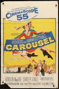 5h160 CAROUSEL 1sh '56 Shirley Jones, Gordon MacRae, Rodgers & Hammerstein musical!