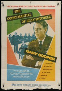 5h202 COURT-MARTIAL OF BILLY MITCHELL 1sh '56 c/u of Gary Cooper, directed by Otto Preminger!