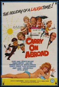 5h162 CARRY ON ABROAD English 1sh '72 Sidney James, Kenneth Williams, Joan Sims, English sex!