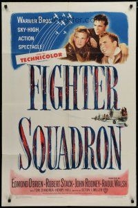 5h305 FIGHTER SQUADRON 1sh '48 Edmund O'Brien, Robert Stack, sky-high action spectacle!