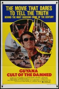 5h394 GUYANA CULT OF THE DAMNED 1sh '80 Jim Jones biography, Stuart Whitman, Gene Barry!