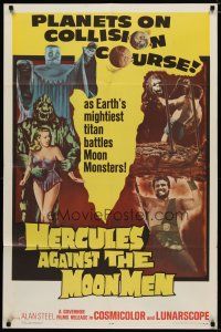 5h416 HERCULES AGAINST THE MOON MEN 1sh '65 Earth's mightiest man Sergio Ciani vs monsters!