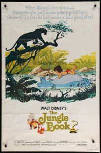 5h482 JUNGLE BOOK 1sh R78 Walt Disney cartoon classic, great image of Mowgli & friends!
