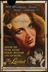 5h524 LOCKET style A 1sh '46 art of pretty Laraine Day, men worshipped, cursed, hated & loved her!