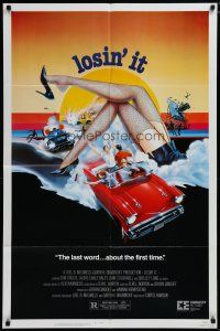 5h532 LOSIN' IT 1sh '83 young Tom Cruise, cool different sexy artwork of legs & car!