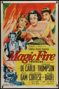 5h545 MAGIC FIRE 1sh '55 Dieterle, Yvonne De Carlo, Alan Badel as Richard Wagner!