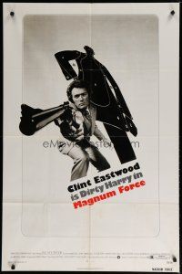 5h547 MAGNUM FORCE 1sh '73 Clint Eastwood is Dirty Harry pointing his huge gun!