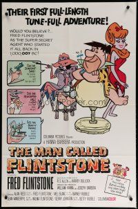 5h550 MAN CALLED FLINTSTONE 1sh '66 Hanna-Barbera, Fred, Barney, Wilma & Betty!