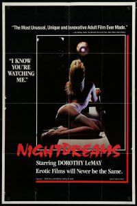 5h627 NIGHTDREAMS video/theatrical 1sh '81 someone is watching super sexy Dorothy LeMay!