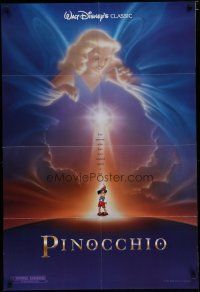 5h681 PINOCCHIO advance DS 1sh R92 Disney classic cartoon about a wooden boy who wants to be real!