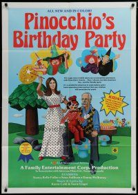 5h682 PINOCCHIO'S BIRTHDAY PARTY 1sh '74 artwork of children's characters!