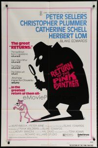 5h732 RETURN OF THE PINK PANTHER style A 1sh '75 Sellers as Inspector Clouseau, the great returns!