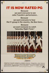 5h776 SATURDAY NIGHT FEVER 1sh R1979 multiple images of disco dancer John Travolta!