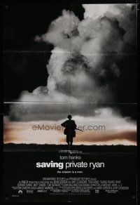 5h780 SAVING PRIVATE RYAN int'l DS 1sh '98 Steven Spielberg, Tom Hanks, the mission is a man!