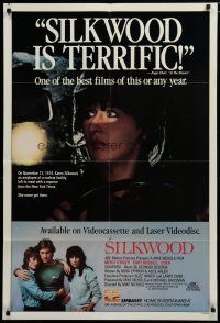 5h803 SILKWOOD video poster R84 Meryl Streep, Cher, Kurt Russell, directed by Mike Nichols!