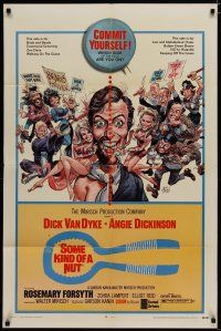 5h815 SOME KIND OF A NUT 1sh '69 zany Jack Davis art of half-bearded Dick Van Dyke!