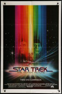 5h838 STAR TREK advance 1sh '79 cool art of William Shatner & Leonard Nimoy by Bob Peak!