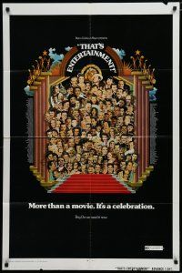 5h884 THAT'S ENTERTAINMENT advance 1sh '74 classic MGM Hollywood scenes, it's a celebration!